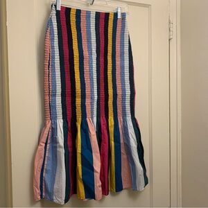 J.Crew Colorful Striped midi skirt